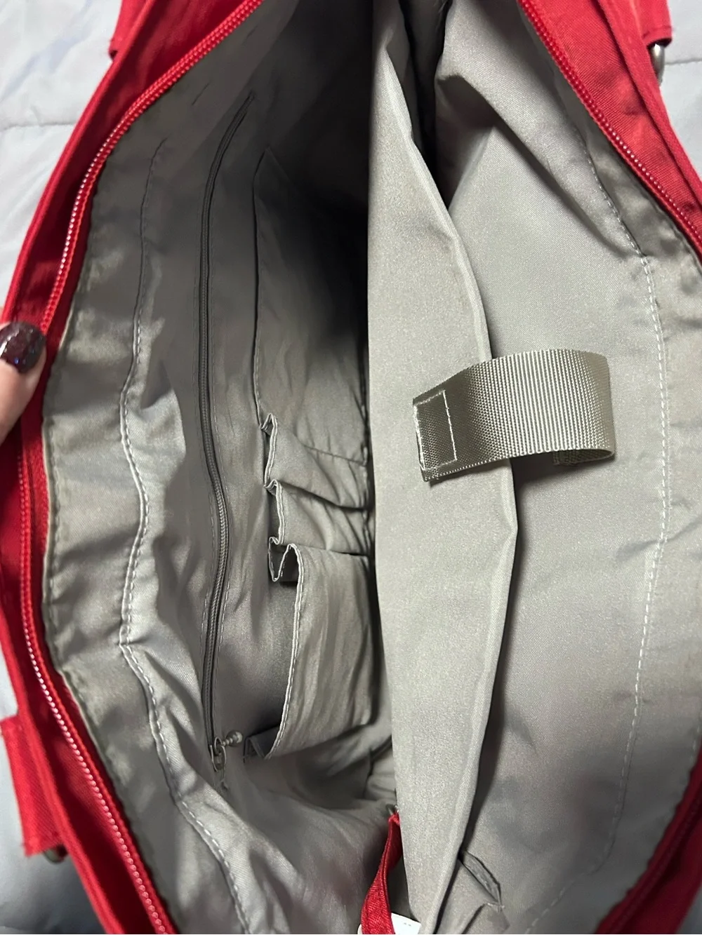 Baggallini Red Laptop Briefcase Travel Bag Shoulder Strap Double Handles